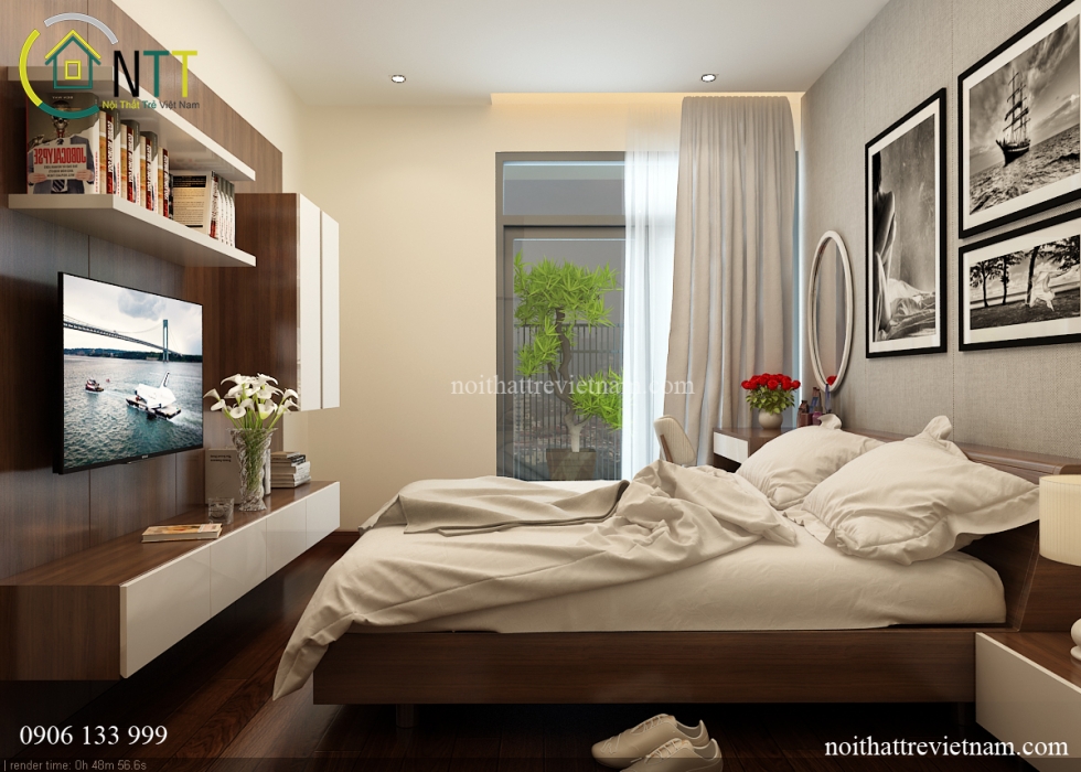 Nội thất phòng ngủ master theo phong cách hiện đại
