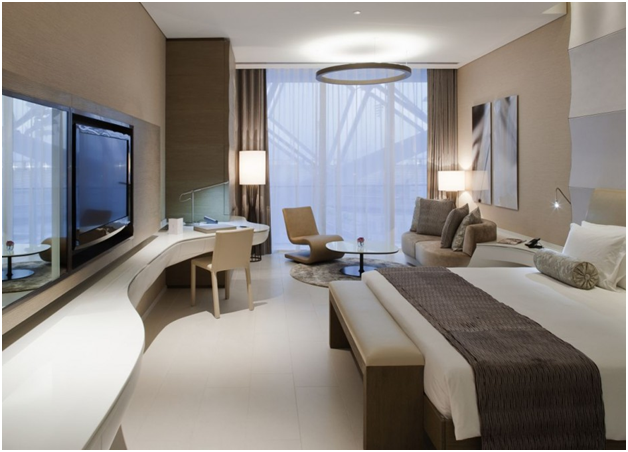 Phòng ngủ hiện đại tại khách sạn