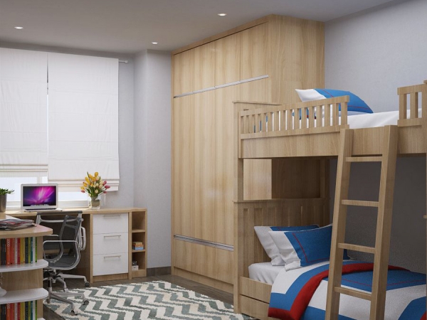 Công trình phòng ngủ cho bé trai theo phong cách hiện đại của nhà anh Huy