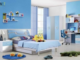 Mẫu phòng ngủ đẹp màu xanh nước biển cực thu hút