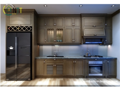 Thiết kế nội thất phòng bếp chung cư hiện đại, đẹp - Căn hộ anh Ngọc 