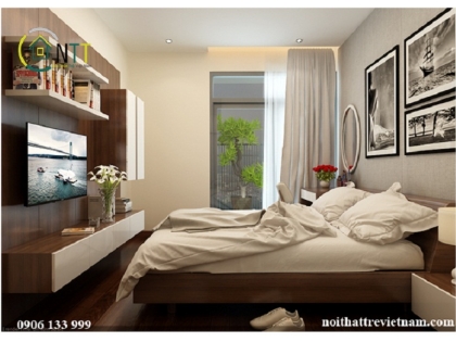 Công trình phòng ngủ 20m2 hiện đại cho chung cư - Căn hộ cô Hồng