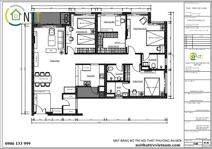 Thiết kế nội thất căn hộ The Estella 150m2 de20050 – Nội thất chung cư