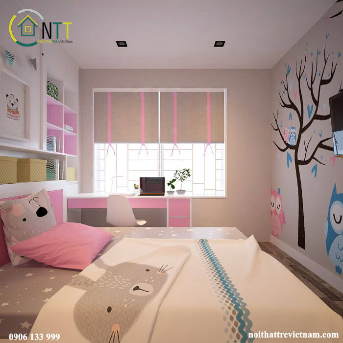 Phòng ngủ trẻ em trong căn nhà phố Cát  Linh