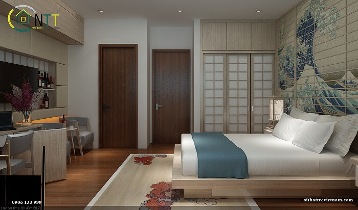 Phòng ngủ lý tưởng để nghỉ ngơi với không gian yên tĩnh mà phong cách zen đem lại