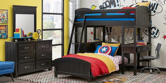 Thiết kế phòng ngủ an toàn cho bé trai 10 tuổi năng động