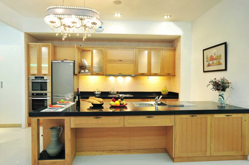 Nhà bếp gỗ cho không gian nấu ăn sang trọng hơn