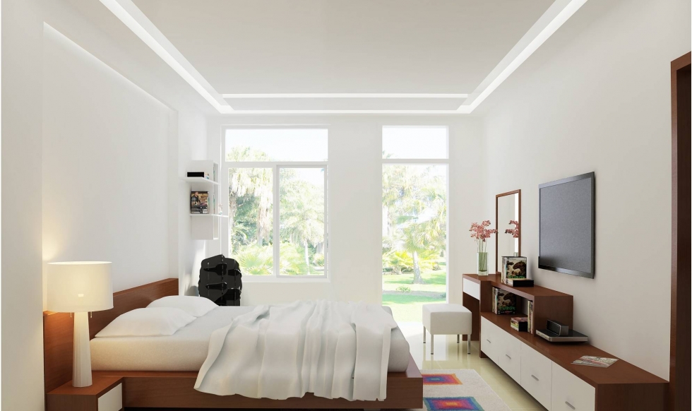 Phòng ngủ nhiều ánh sáng tự nhiên rất phù hợp cho nhà ống