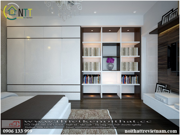 Nội thất phòng ngủ chung cư Golden Palace