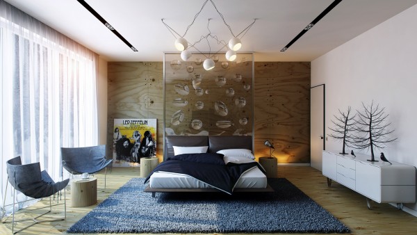 Thiết kế thêm bức tường ở đầu giường ngủ để tạo điểm nhấn