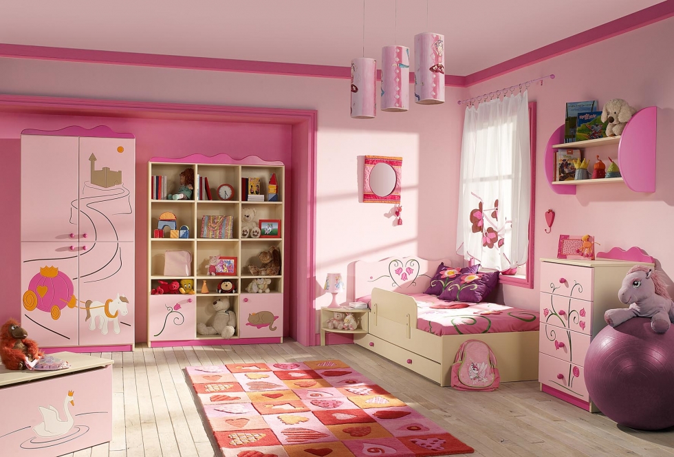 Mẫu 2: Thiết kế nội thất phòng ngủ trẻ em gái