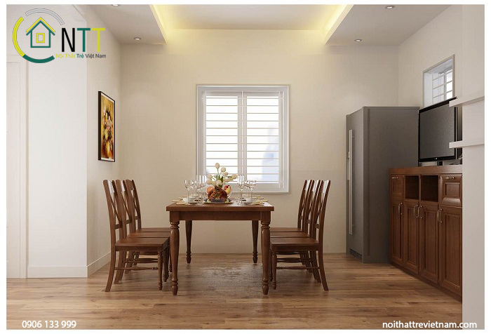 1-2 Bộ ghế gỗ ăn cơm giá rẻ
