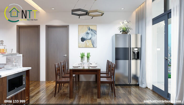 bộ bàn ăn 6 ghế hiện đại