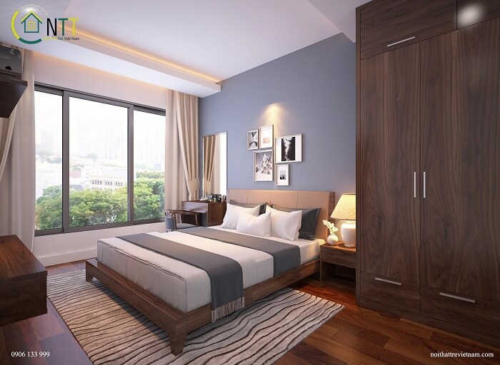 Giường ngủ gỗ sồi mỹ