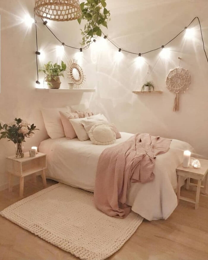 Trang trí phòng ngủ bằng đèn led