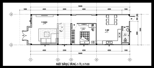 15-ban-ve-thiet-ke-nha-pho-2-tang-mat-tien-5m-tang-1 Mặt bằng tầng 1 mẫu nhà 2 tầng mái thái 500 triệu