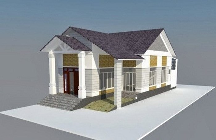 mô hình 3d hướng dẫn thiết kế nhà cấp 4