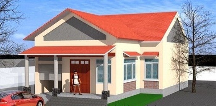 mẫu nhà cấp 4 sketchup
