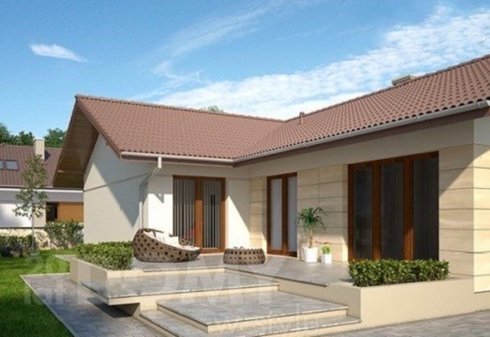 mô hình 3d nhà cấp 4 1 tầng hiện đại