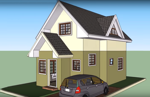 Mẫu thiết kế nhà 1 trệt 1 lầu 5x12m