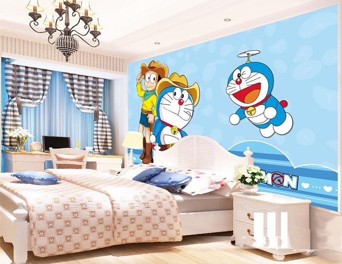 Thiết kế mẫu phòng ngủ Doremon độc đáo
