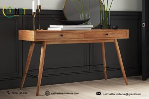 Bàn console gỗ tự nhiên cho phòng khách sang trọng